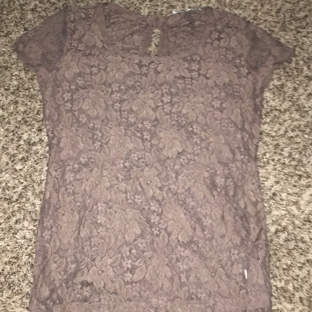 See through lace top. Light brown. Never worn.